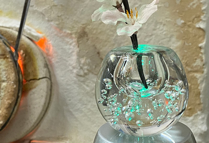 ガラス　カッパ＋海の生き物＋トリ　置物　飾り　小樽工芸ガラス　インテリア　品